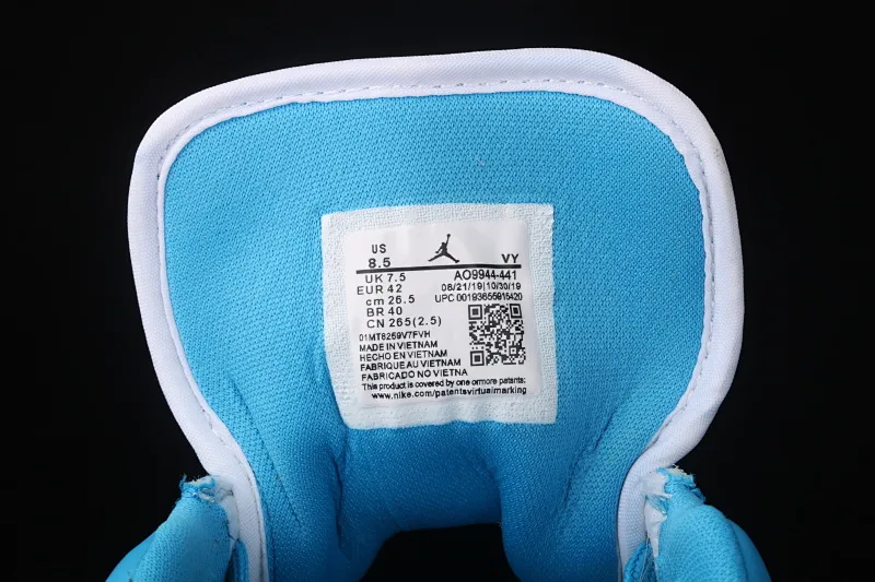 All categories Air Jordan Jordan series basketball shoes Air Jordan 1 Low Air Jordan 1 Low Shadow AJ1 Joe 1 North Carolina blue low-top cultural and leisure sports sneakers AO9944-441